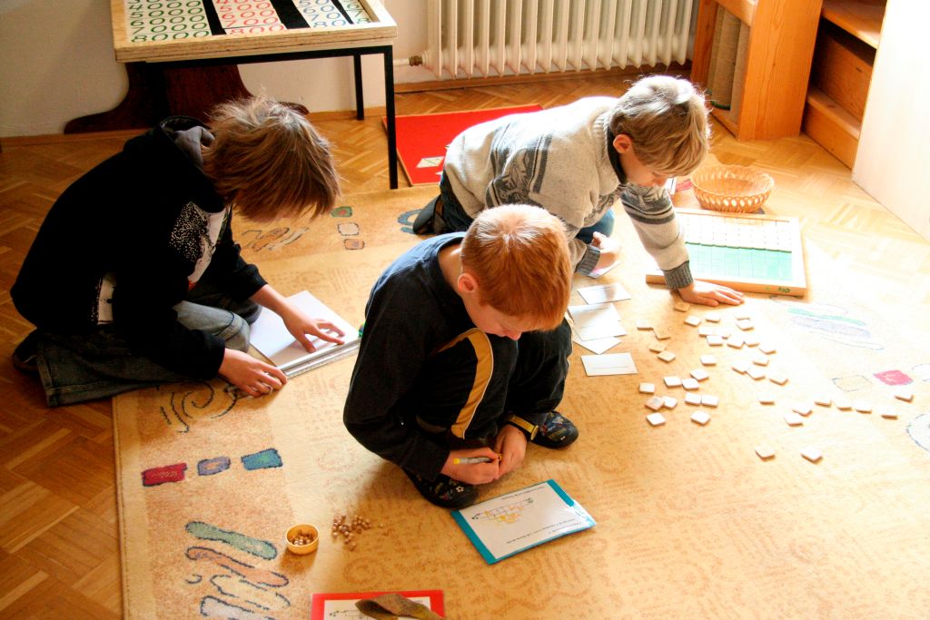 kids playing in a house