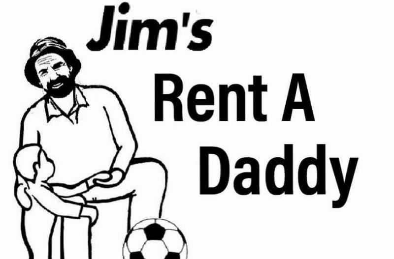 Jim's Rent A Daddy joke logo