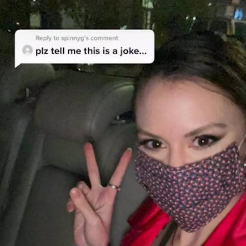 nikki jabs peace sign plz tell me this is a joke