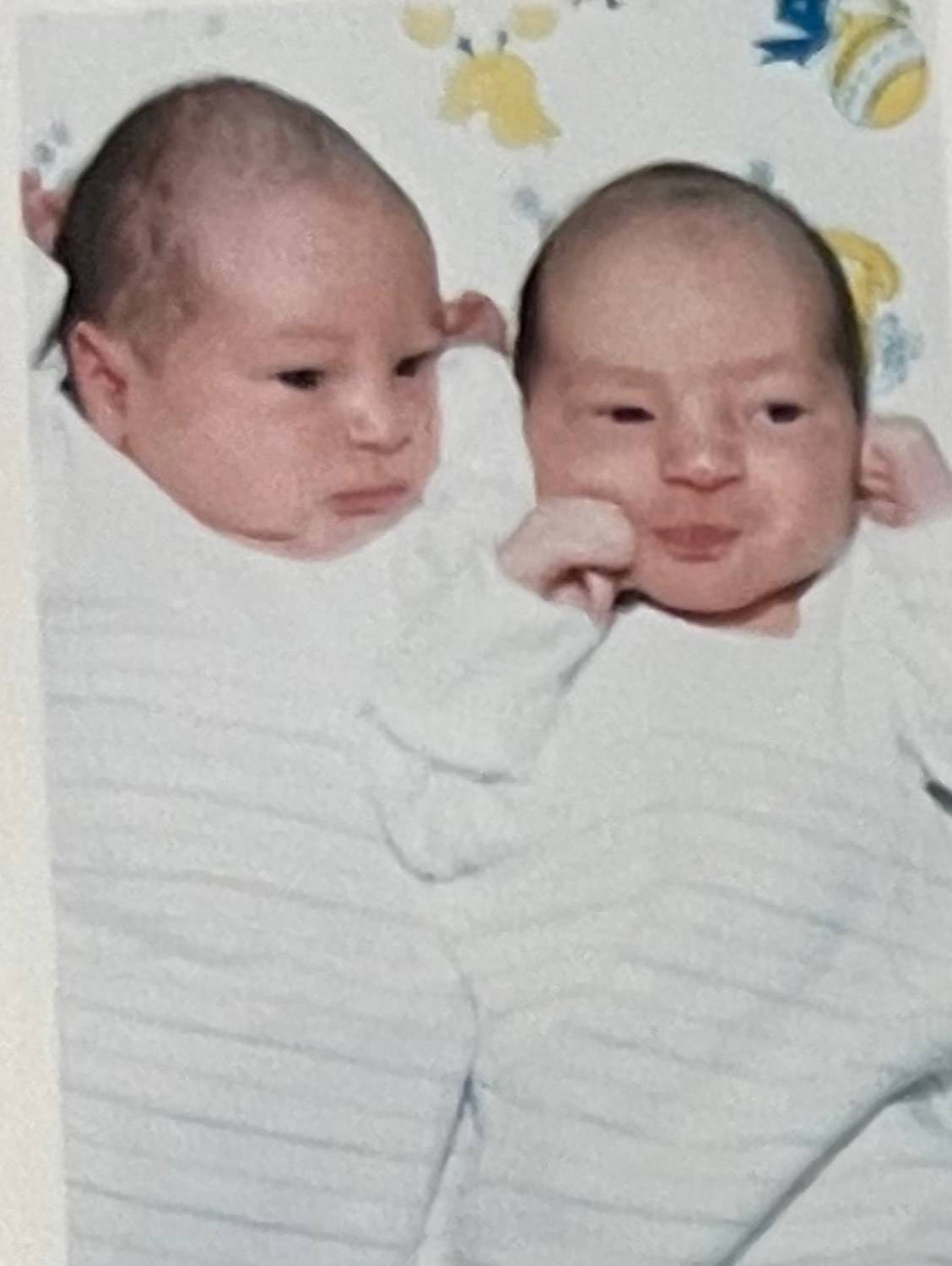 Jill and Erin as babies