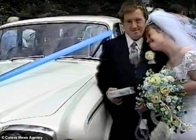 True love: Maryanne and Tommy Pilling, who tragically lost his battle with Covid, on their wedding day in 1995 when they became the UK's first couple with Down's Syndrome to marry