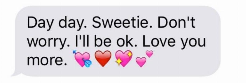 Last message my grandma sent me when she went into heart surgery. Died 9 days later.