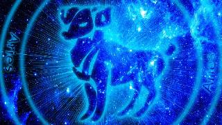 Aries Symbol on blue background