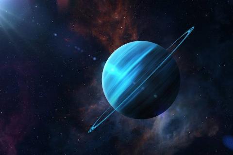 Uranus blue planet in the galaxy
