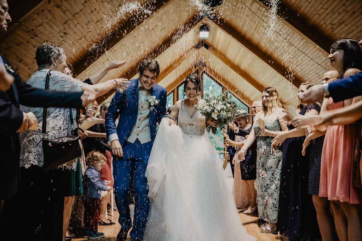 Wedding Couple at chapel