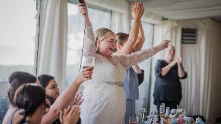 The Welsh native made a speech and thanked her family and friends for supporting her.