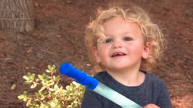 kid ethan smiling with bubbles