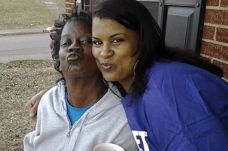 Mahogany, pictured withh her mother,
