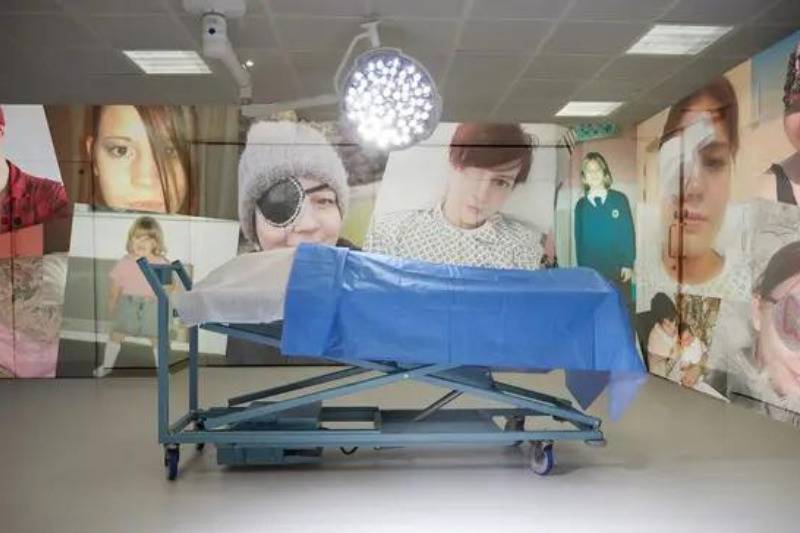 hospital bed in tv studio