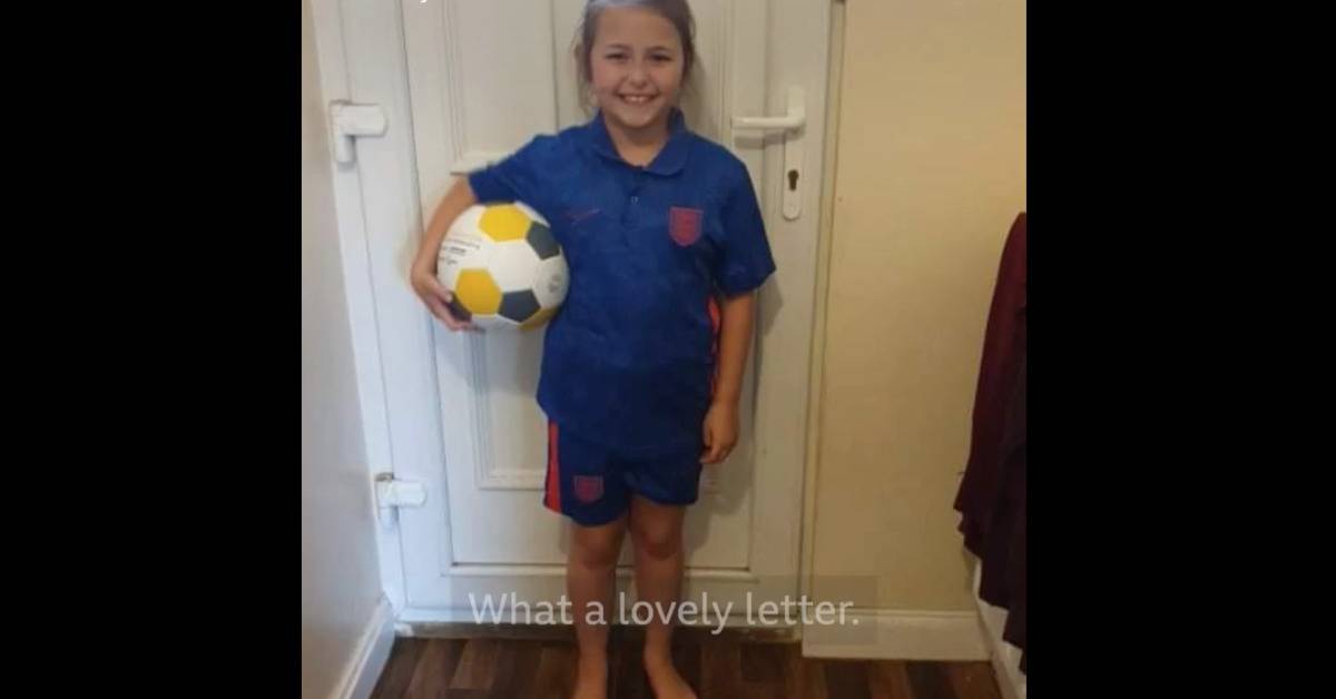 Sienna posing with soccer ball