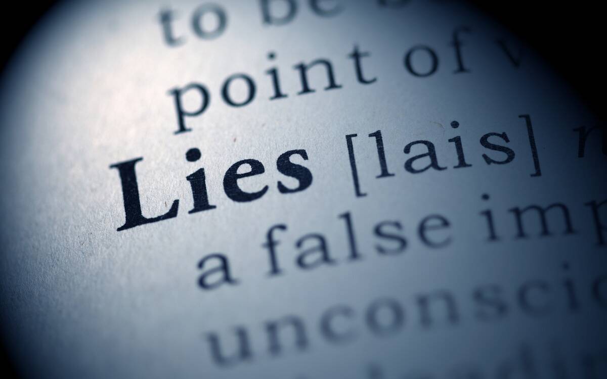 The word 'Lies' as it appears in a dictionary.