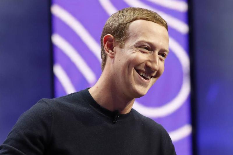 Mark Zuckerberg, chief executive officer and founder of Facebook Inc., laughs during the Silicon Slopes Tech Summit in Salt Lake City, Utah, U.S., on Friday, Jan. 31, 2020.
