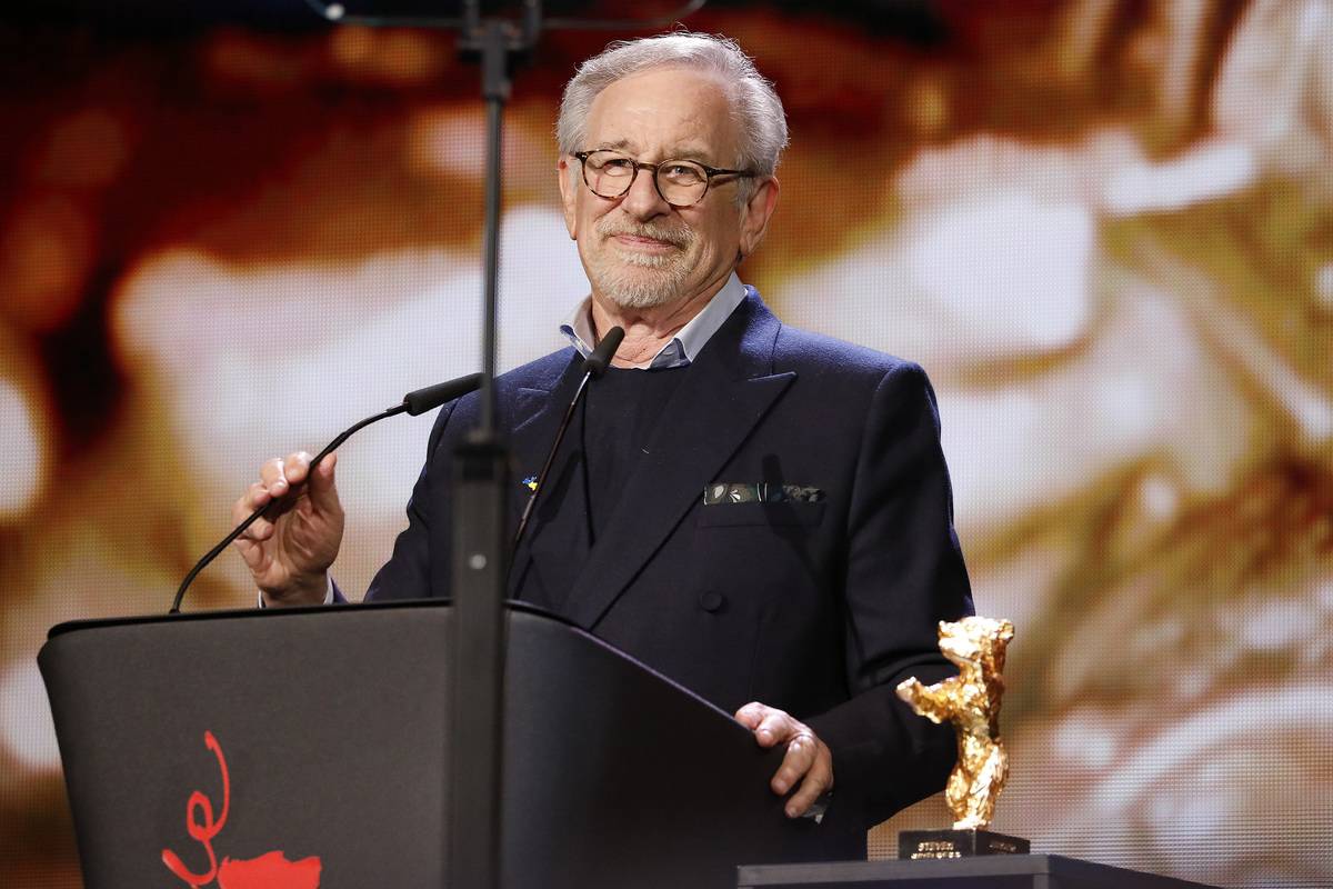 Steven Spielberg arrives at the red carpet of 'The Fabelmans (Die Fabelmans)' premiere & Honorary Golden Bear and homage for Steven Spielberg' during the 73rd Berlin International Film Festival at Berlinale Palace in Berlin, Germany