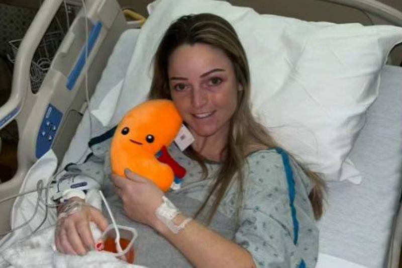 Delayne in the hospital as seen in one of her TikToks.