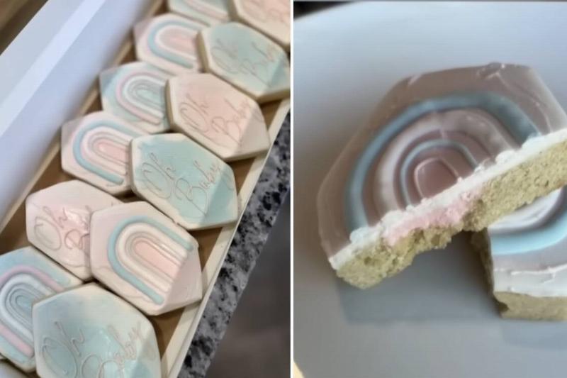 The cookies from the Clark gender reveal party.