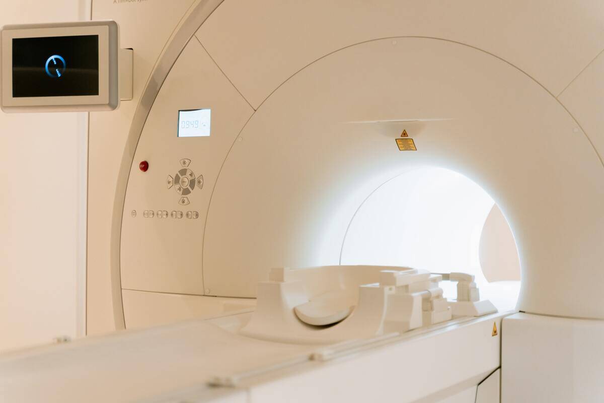 An MRI machine.