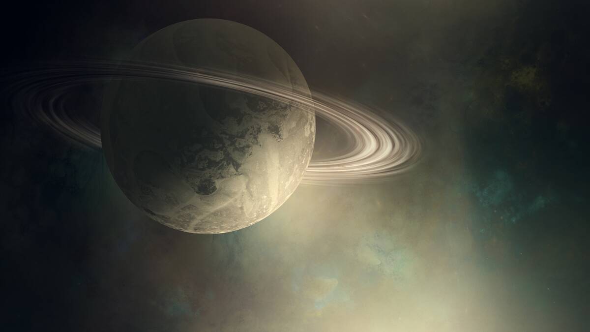 A render of Saturn in space.