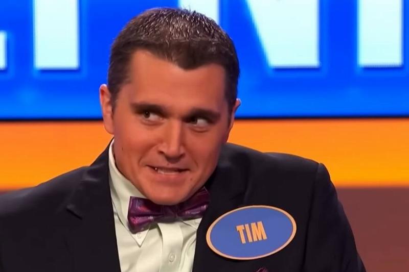 Timothy during his appearance on Family Feud.