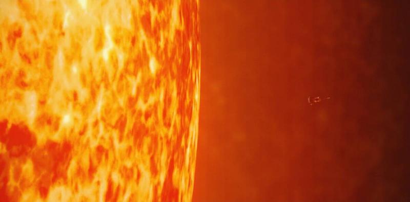 NASA's Parker Solar Probe approaching the sun.