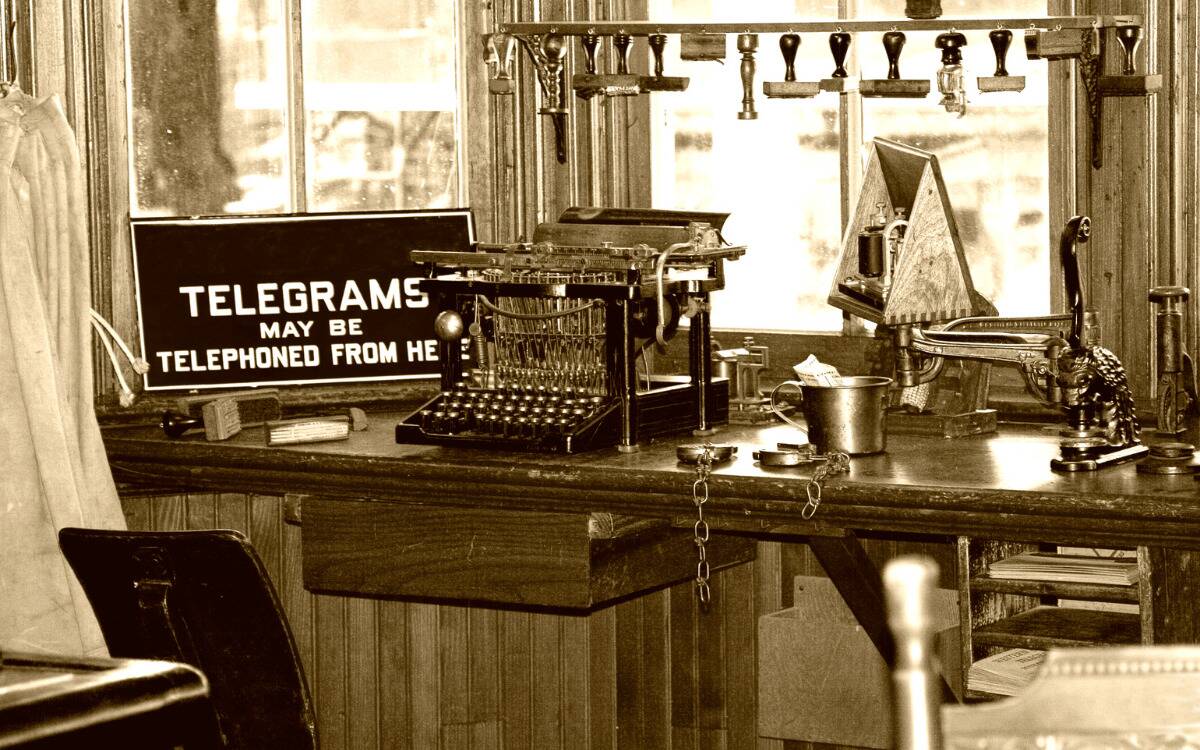 A telegram receiver station.
