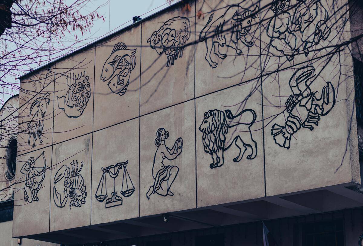 illustrated zodiac billboard