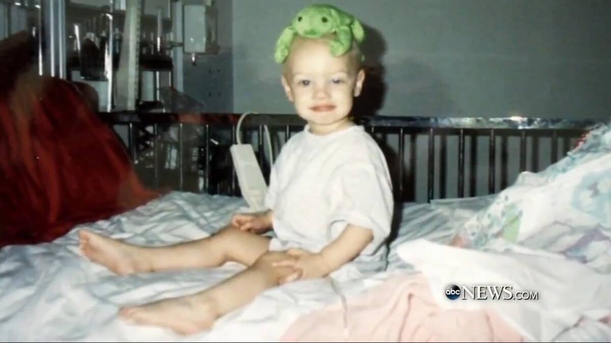 Brown when she was in the hospital as a 2-year-old.