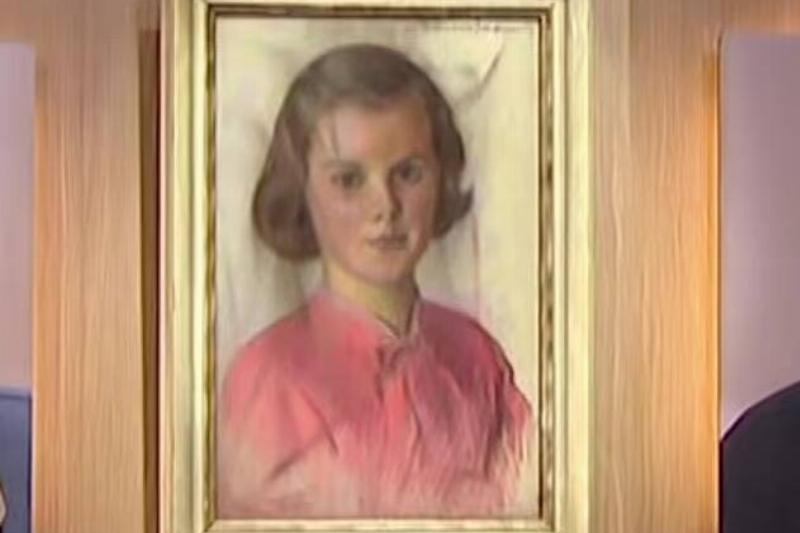 The painting hung up during the ITV segment.