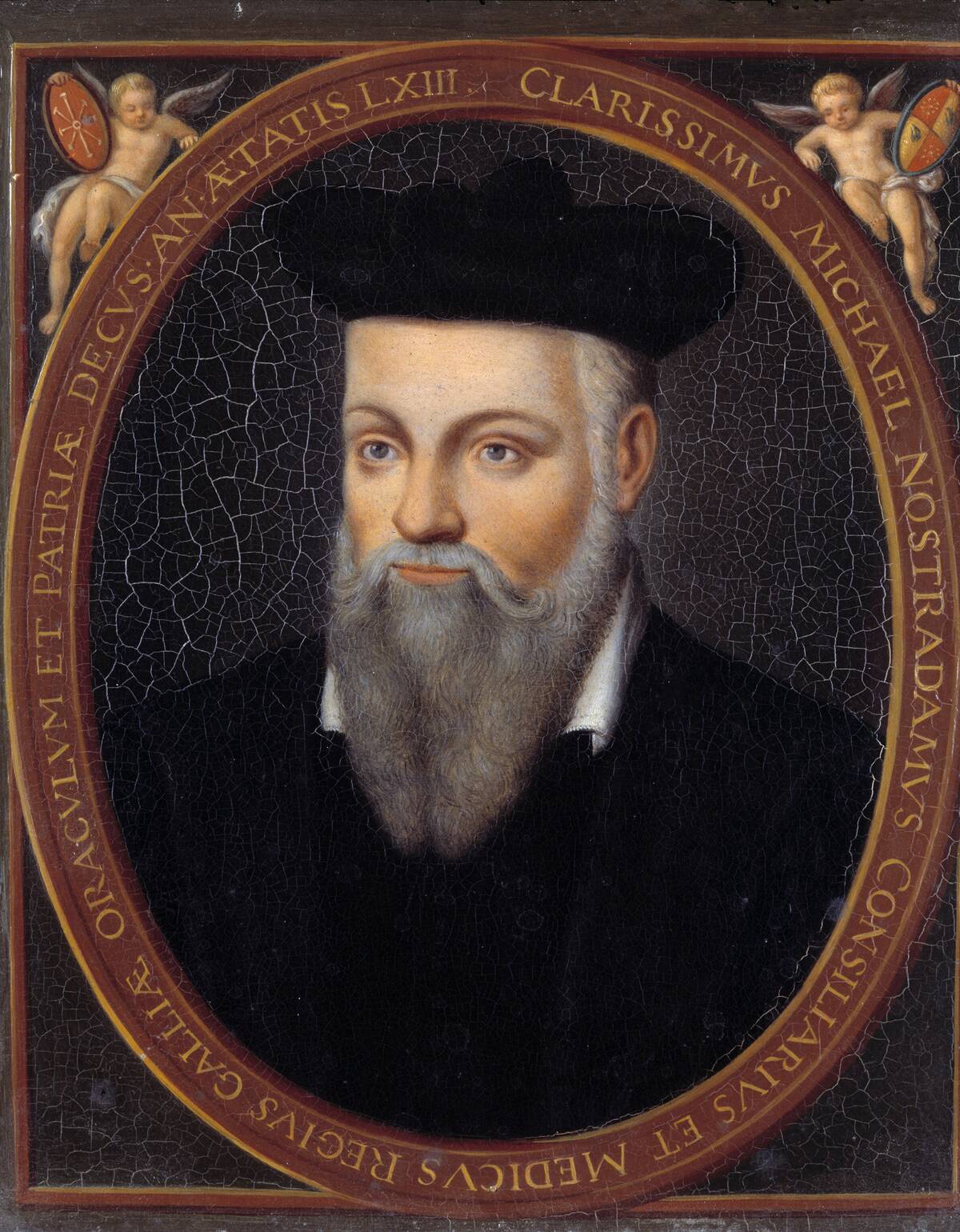 Portrait of Michel de Nostre-Dame, called Nostradamus, astrologer  (1503-1566). Anonymous painting after Cesar Nostradamus (1553-1629), 
Versailles, chateaux de Versailles et de Trianon