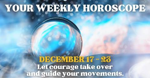 A blue marble reflecting swirling blue light. There's text on top that reads, 