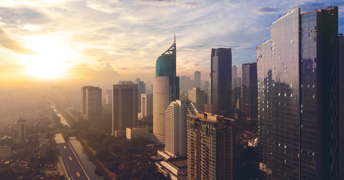 The Jakarta skyline.
