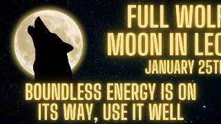 A yellow moon with the silhouette of a howlingh moon in front of it. THere's glowing yellow text that reads, 