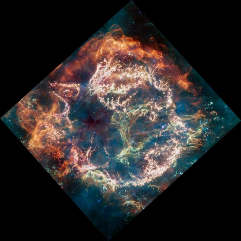 NASA's previous photo of Cassiopeia A taken with MIRI.