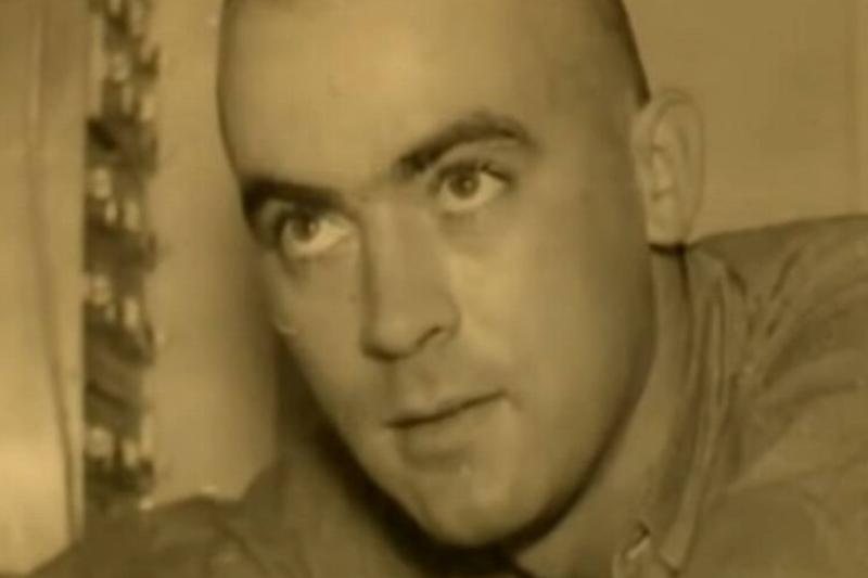 A young photo of Barnes from his military days.