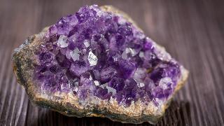 An amethyst geode cluster.