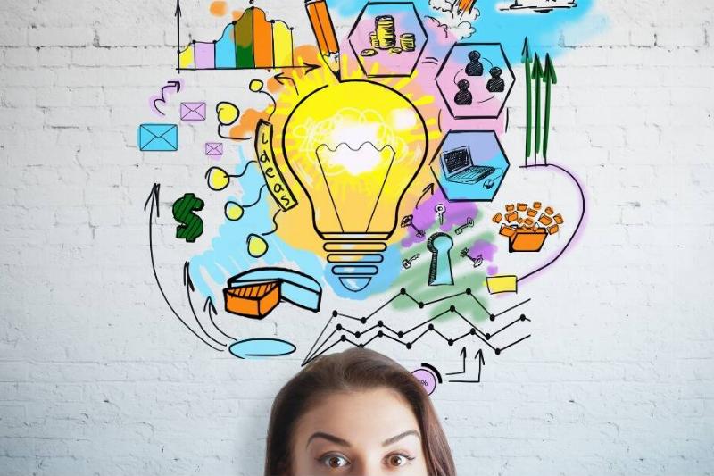 a woman with an idea