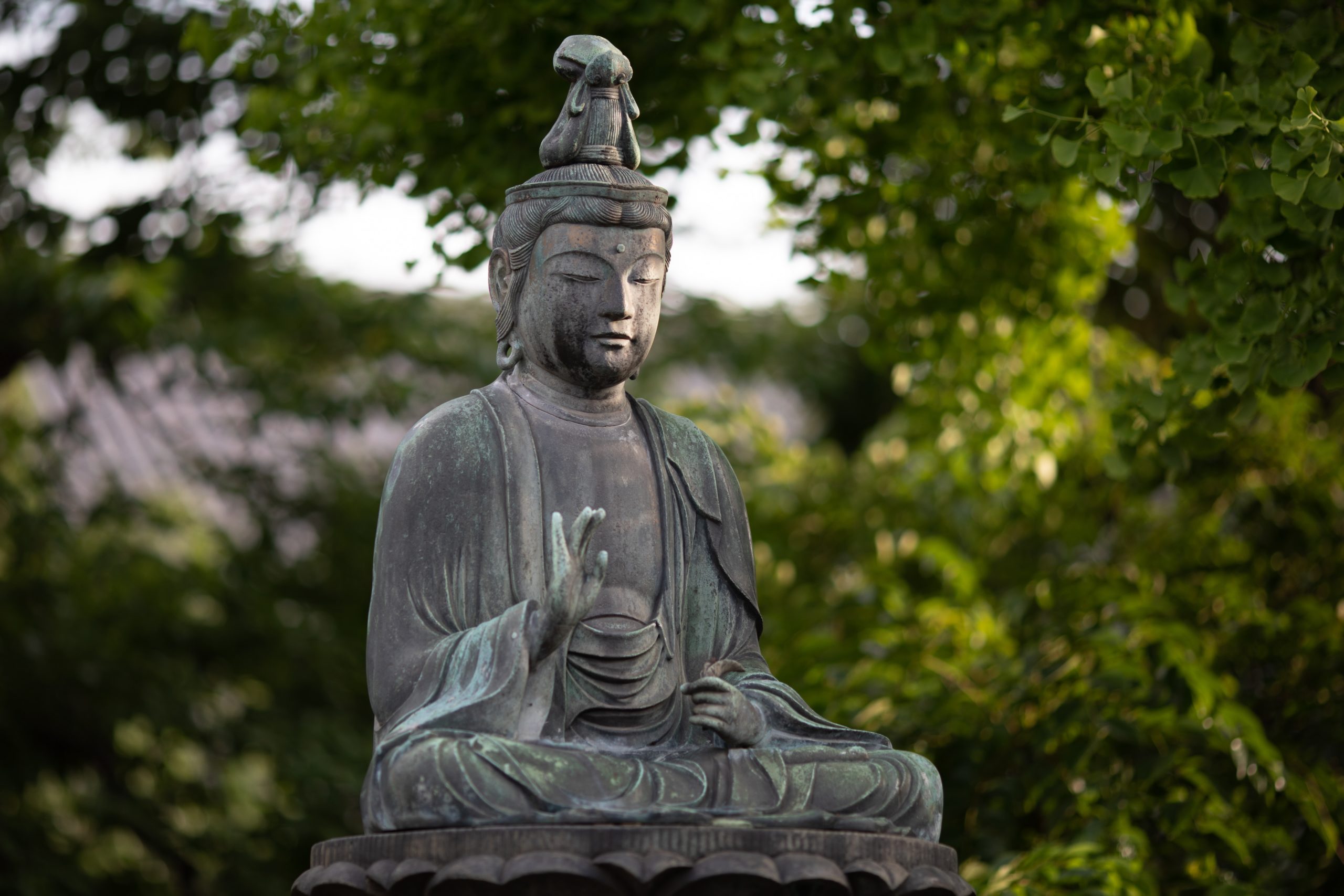 A stone buddha statue.