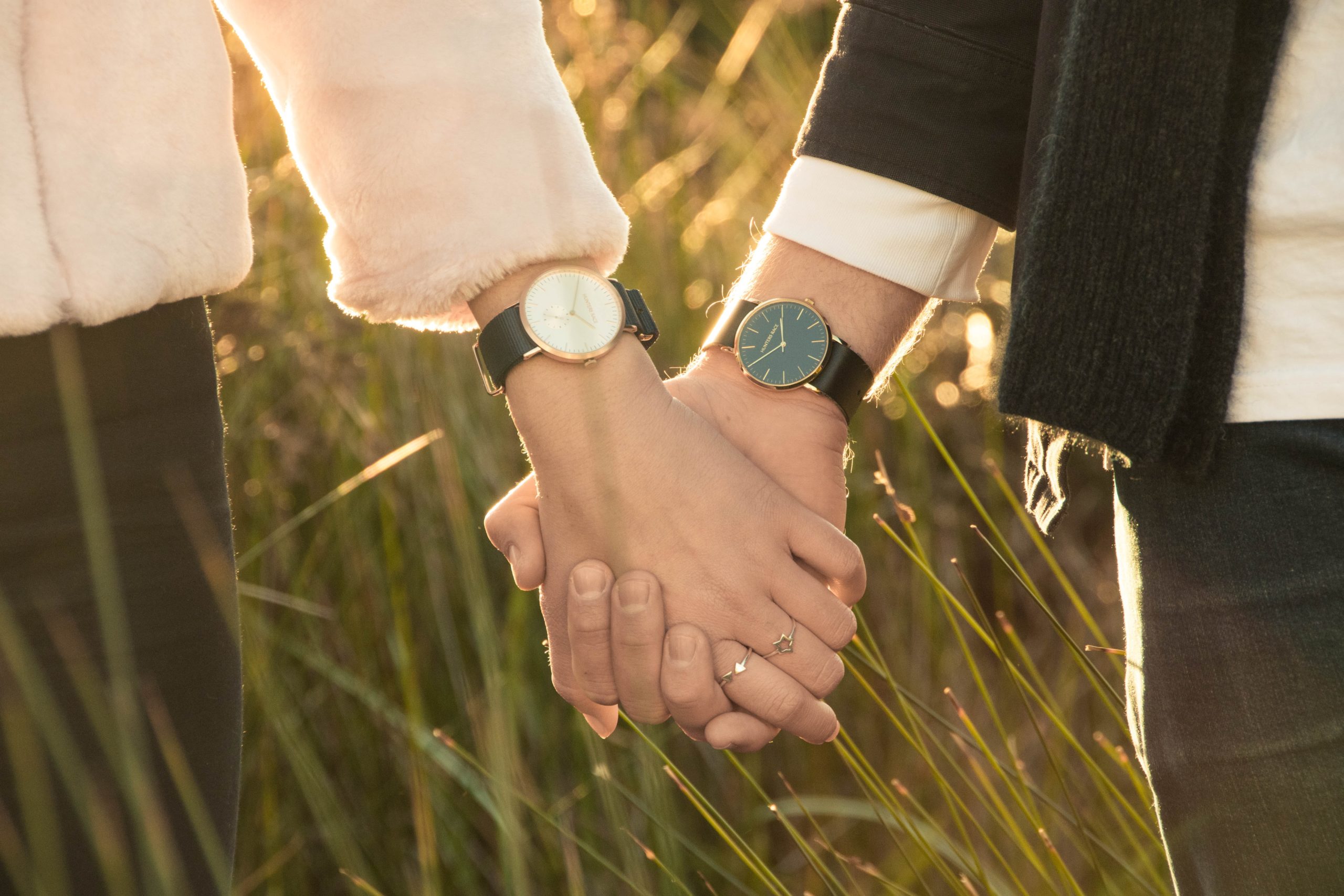Holding hands with watches