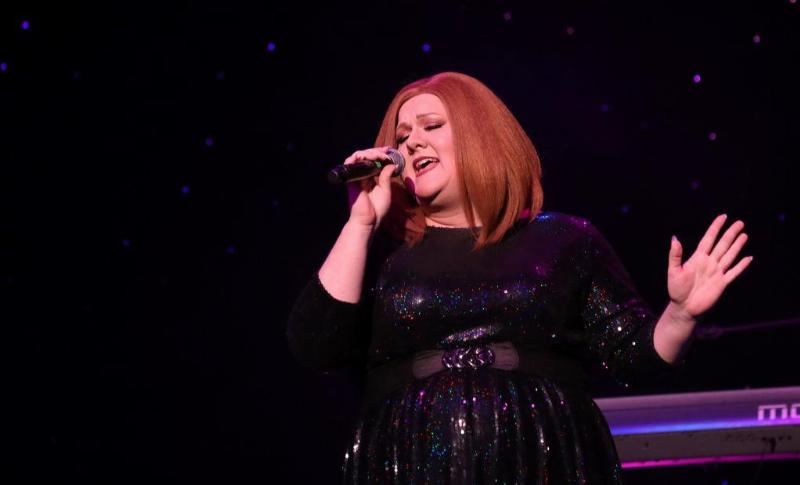 Adele impersonator Andrea Tyler of Florida performs during The Reel Awards 2020 at Marilyn's Lounge inside the Eastside Cannery Casino Hotel on February 20, 2020 in Las Vegas, Nevada.