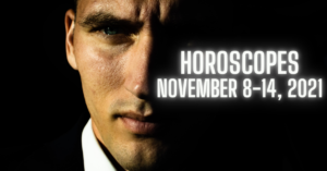 half of a man's face squinting beside 