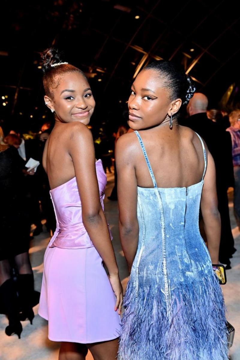 LOS ANGELES, CALIFORNIA - OCTOBER 19: (L-R) Saniyya Sidney and Demi Singleton attend ELLE's 27th Annual Women In Hollywood Celebration, presented by Ralph Lauren and Lexus, at Academy Museum of Motion Pictures on October 19, 2021 in Los Angeles, California.