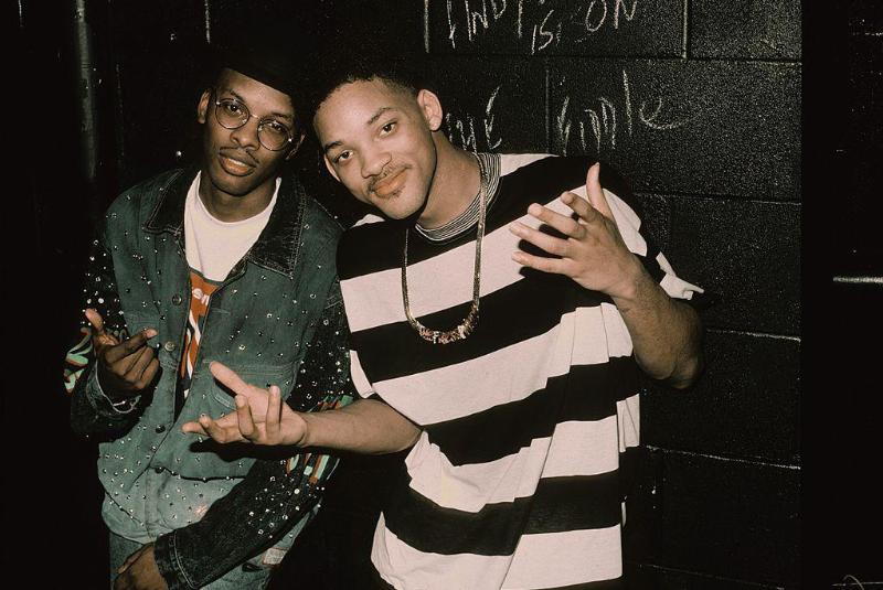 MINNEAPOLIS - MARCH 12: DJ Jazzy Jeff & The Fresh Prince pose for a portrait at First Avenue nightclub in Minneapolis, Minnesota on March 12, 1990.