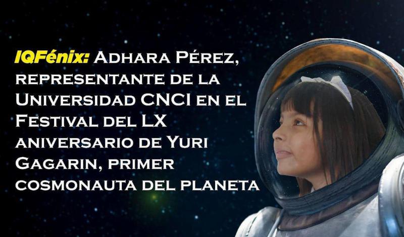 university ad with adahara in astronaut uniform
