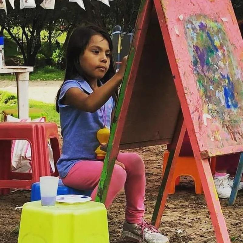 ahara painting outdoors