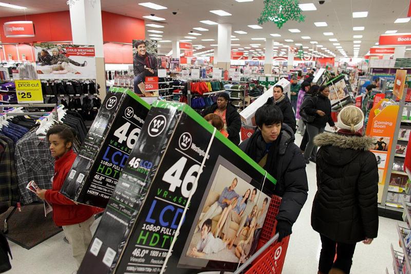 Shoppers fill a Target Store on Black Friday in Chicago, November 25, 2011. ​