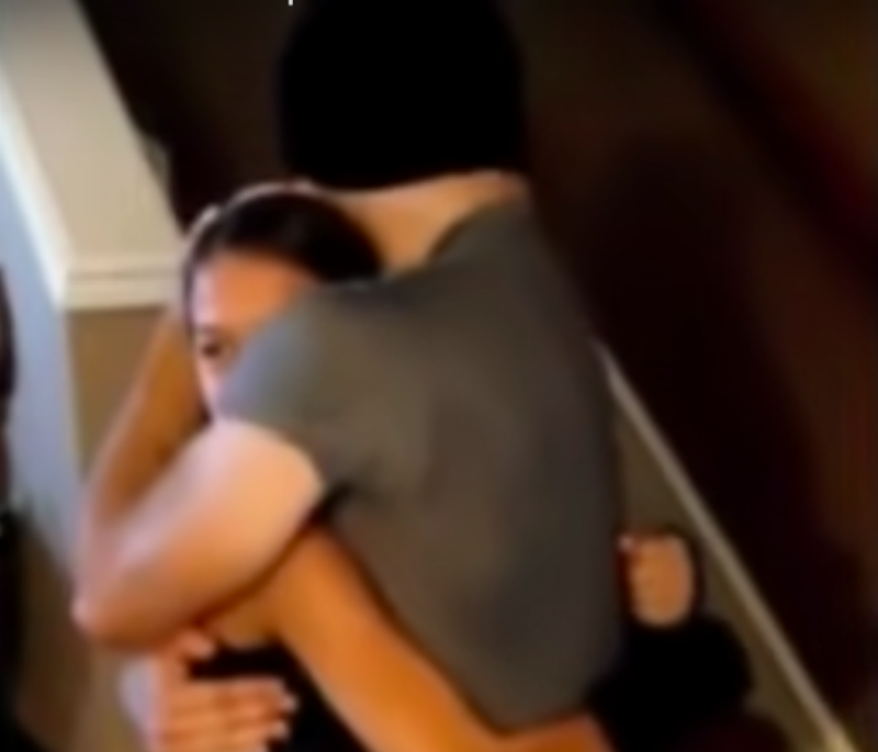 Logan and his sister hug when reunited