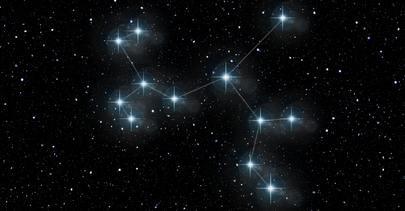 stars in the sky in constellation