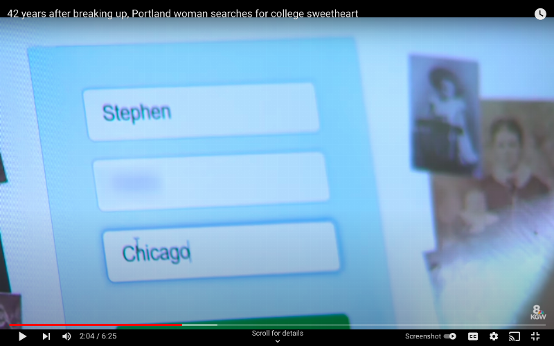 search for a stephen in chicago on computer