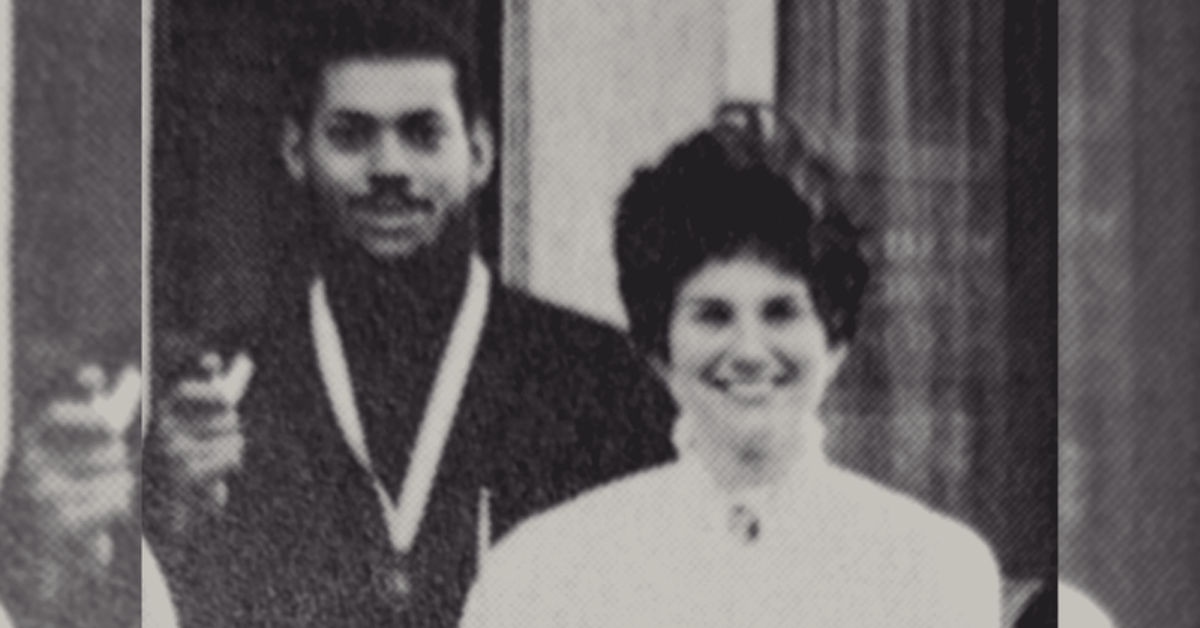 black and white photo of couple