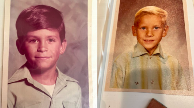 Eddie Waites on the left, and Randy Waites on the right as kids