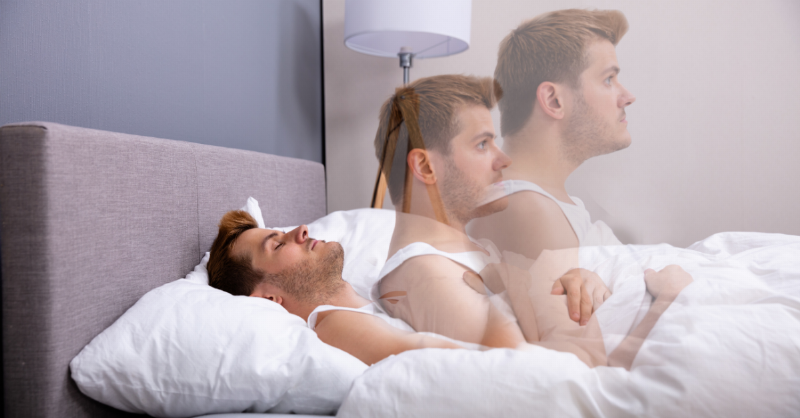 man getting out of bed effect